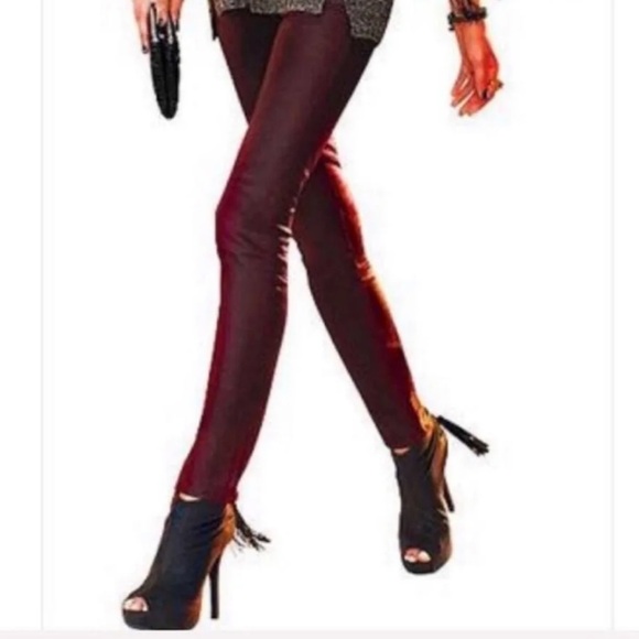 Rock & Republic Jeans Rock & Republic Berlin Oxblood Coated Waxed Skinny - Picture 1 of 5